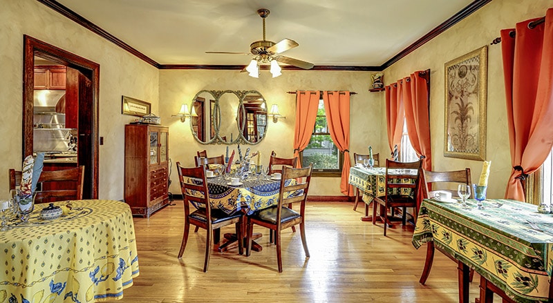 bright dining room at A'Tuscan Estate Bed and Breakfast