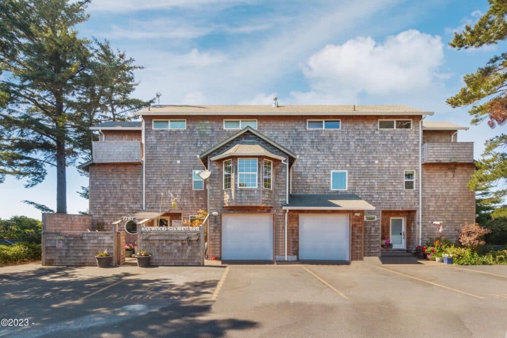 Large two story cedar shingled bed and breakfast