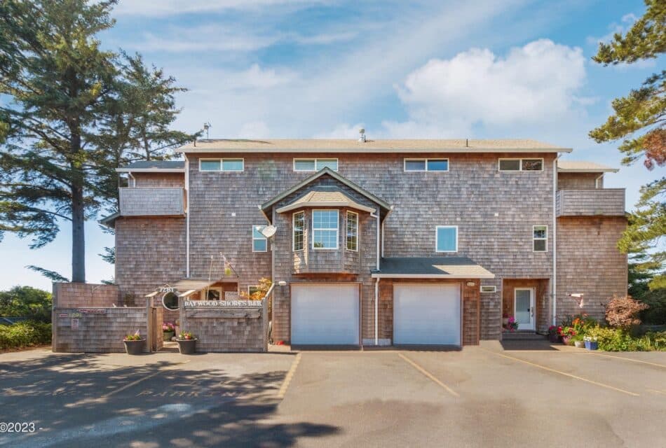 Large two story cedar shingled bed and breakfast