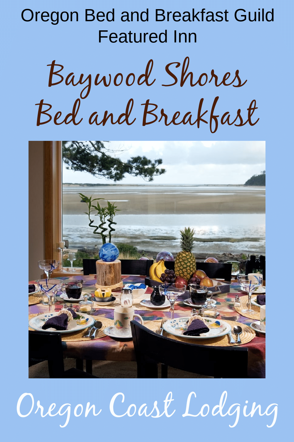 Pinterest Pin breakfast with an ocean view at Baywood Shores