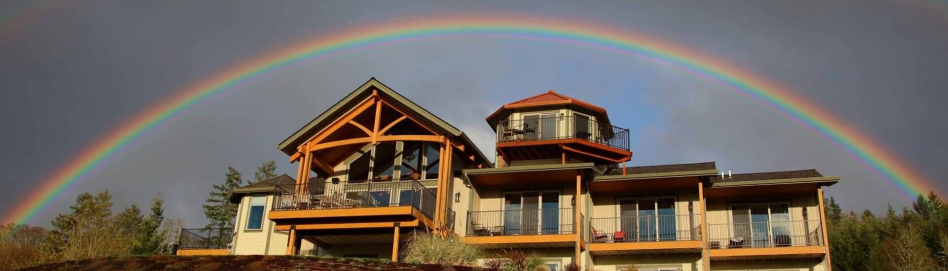 Rainbow over Bella Collina Bed and Breakfast