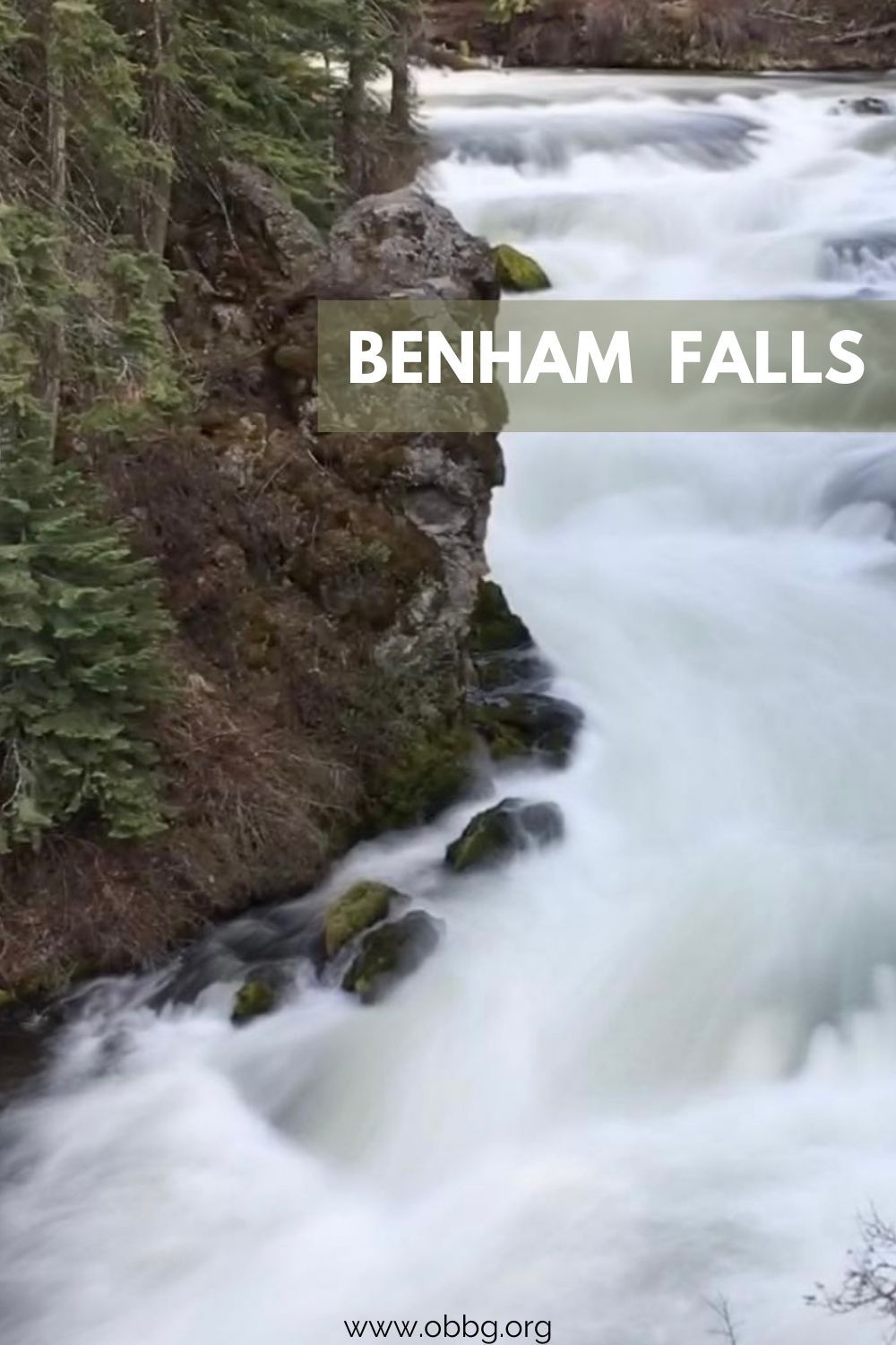 Benham Falls pinterest pin