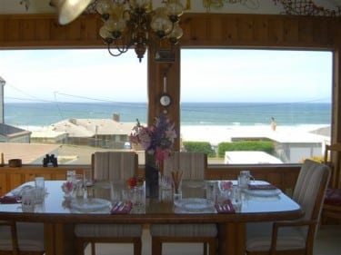 Brey House Oceanview breakfast table and ocean view