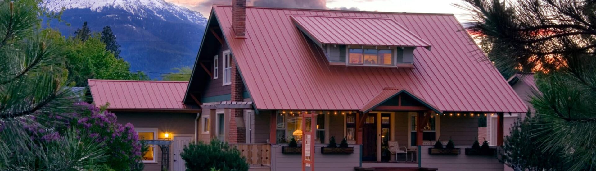 The Bronze Antler Bed and Breakfast with a Eastern Oregon Sunset