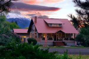 The Bronze Antler Bed and Breakfast with a Eastern Oregon Sunset