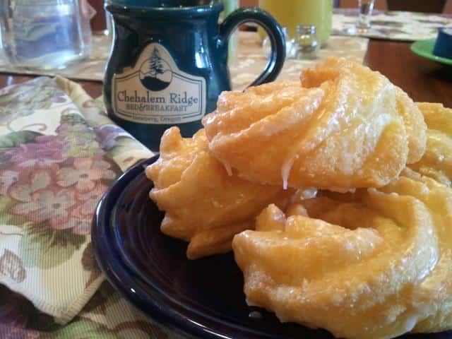 French Crullers, gluten-free even, at Chehalem Ridge Bed & Breakfast