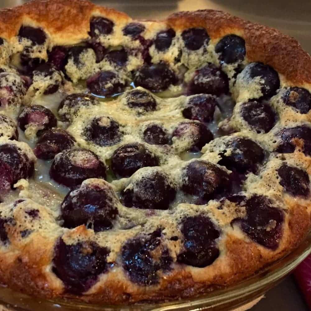 Cherry Clafoutis with a rich golden brown finish