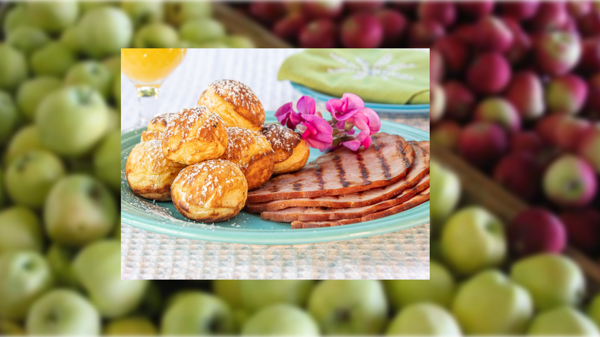 Ebelskivers and apples from Chehalem Ridge and Old Parkdale Inn Bed and Breakfasts