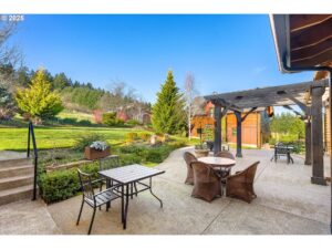 Franziska Patio with lovely seating and grassy fields