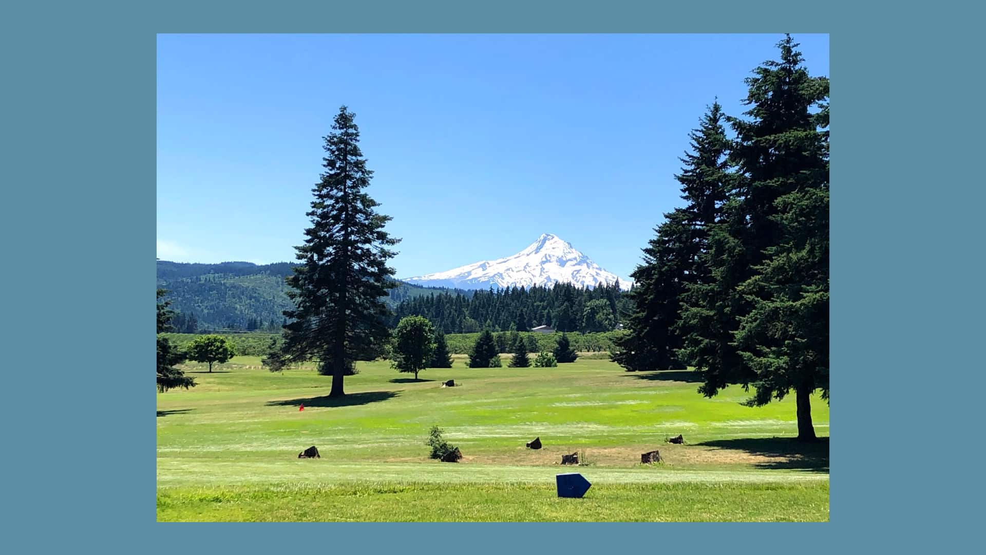 Hood River Golf Course with Mt Hood in the background