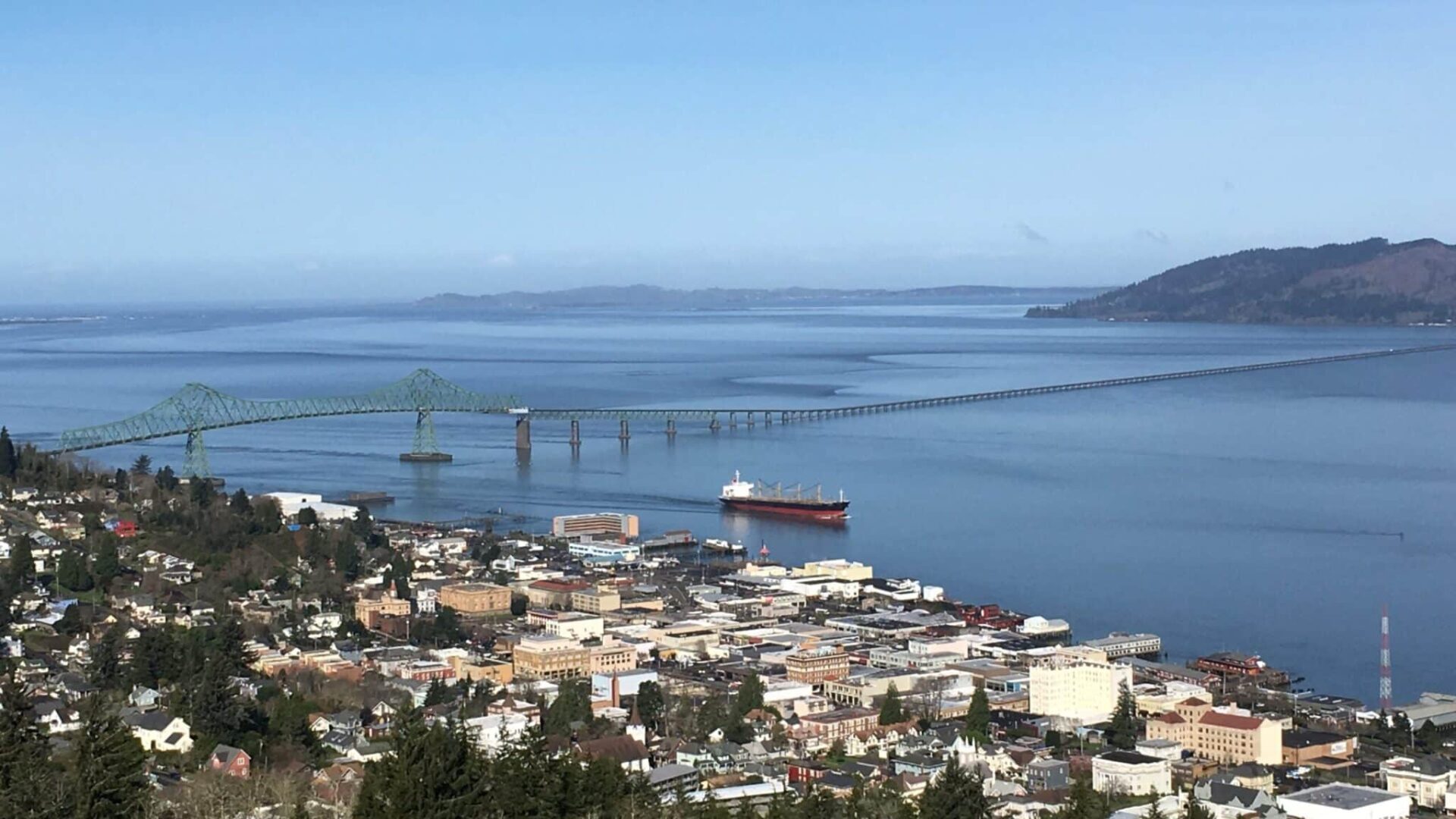 Astoria Oregon and the Columbia River View from the Astoria Column