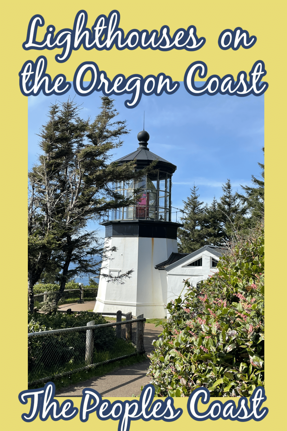 Cape Meares Lighthouse on the Oregon Coast pinterest pin