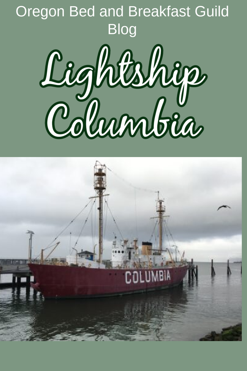 Pinterest Pin of the Lighthouse Columbia
