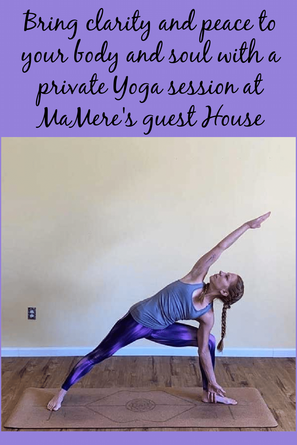 Lady doing Yoga at MaMere's guest house