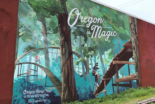 Oakridge Oregon Is Magic Mural on the Oregon Mural Trail