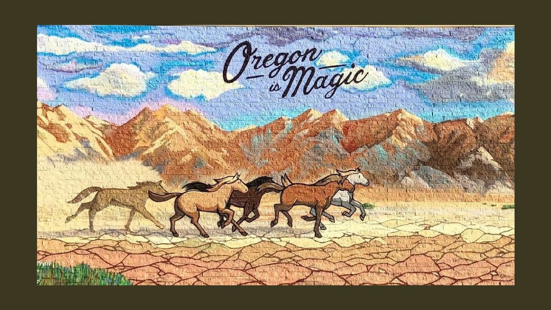 Wild Horses on the Ontario Oregon is Magic Mural