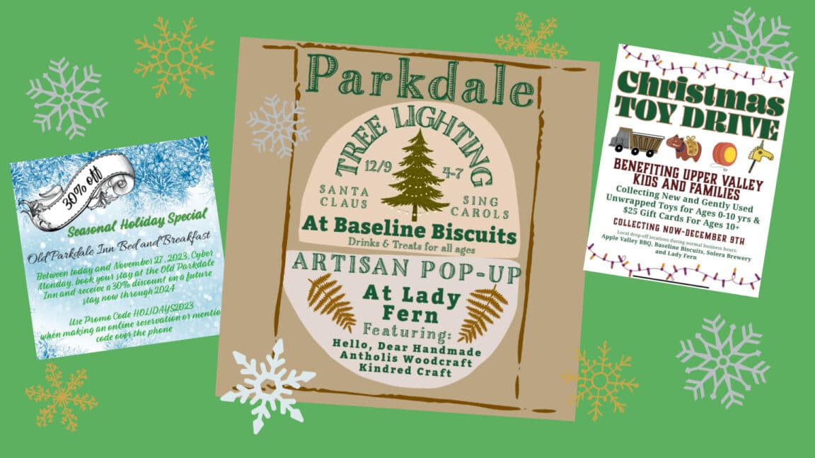 Parkdale Tree lighting, events and details banner