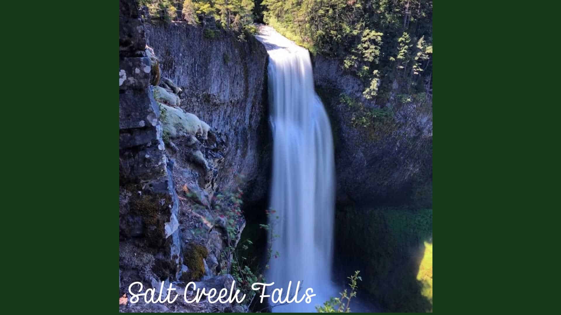 Green banner with an image of Salt Creek Fall