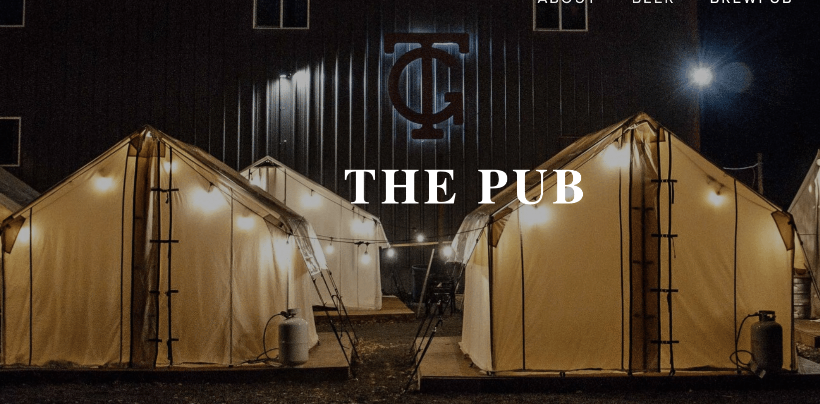 Terminal Gravity Pub warming tents in Enterprise Oregon