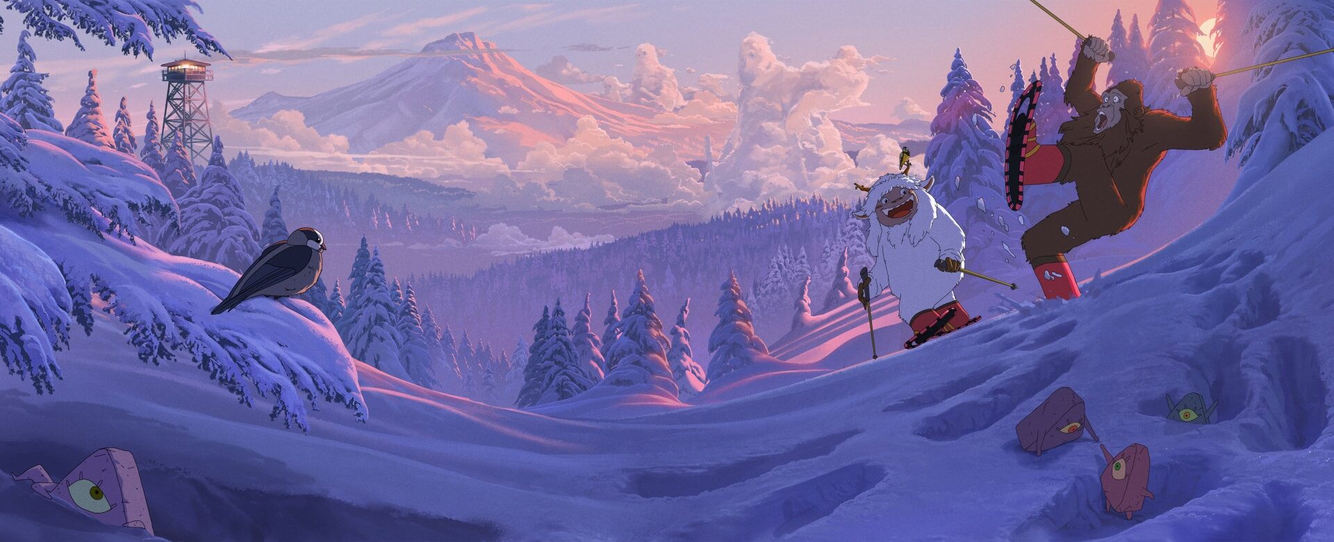 animated Snowshoeing across Oregon's Winter Wonderlands