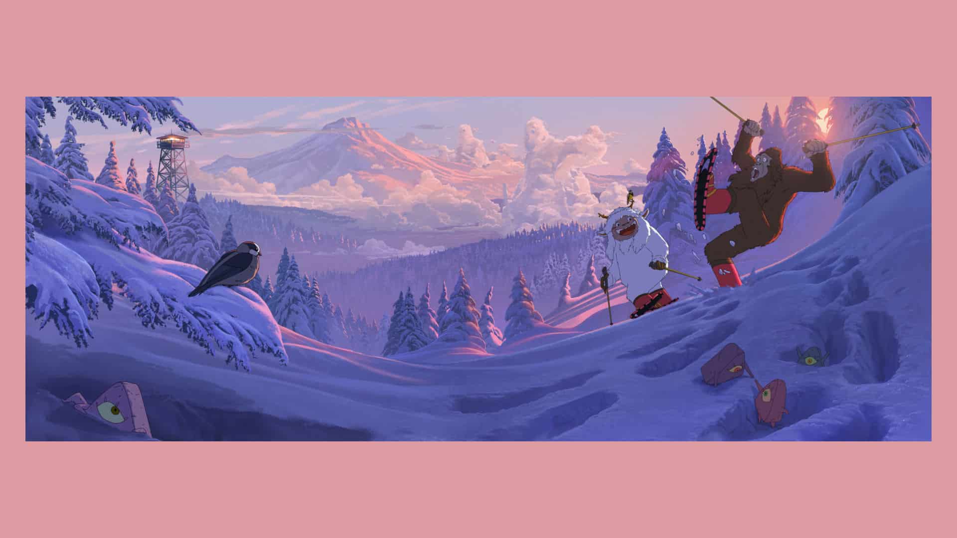 Yeti and Squatch snowshoe in Oregon's Winter wonderland