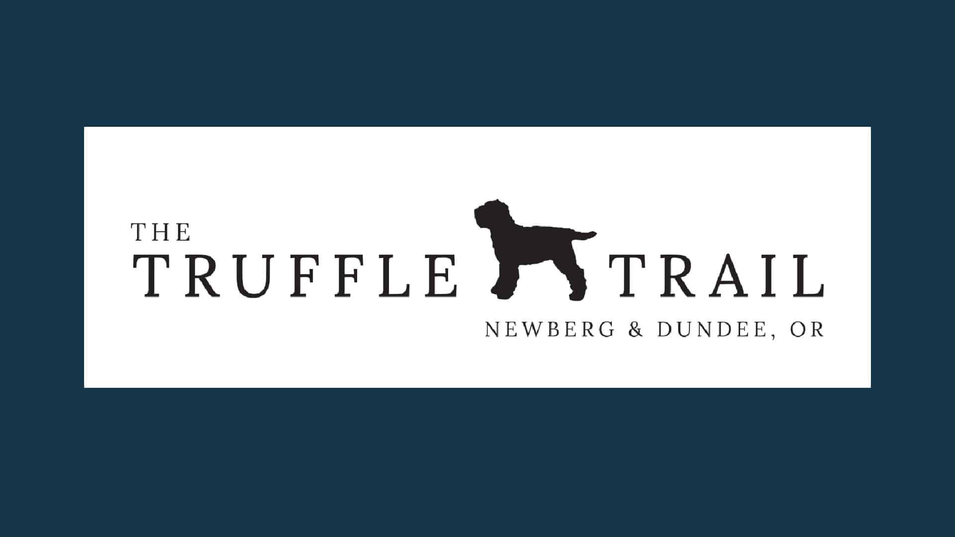 silhouette of a dog on the Truffle Trail Logo
