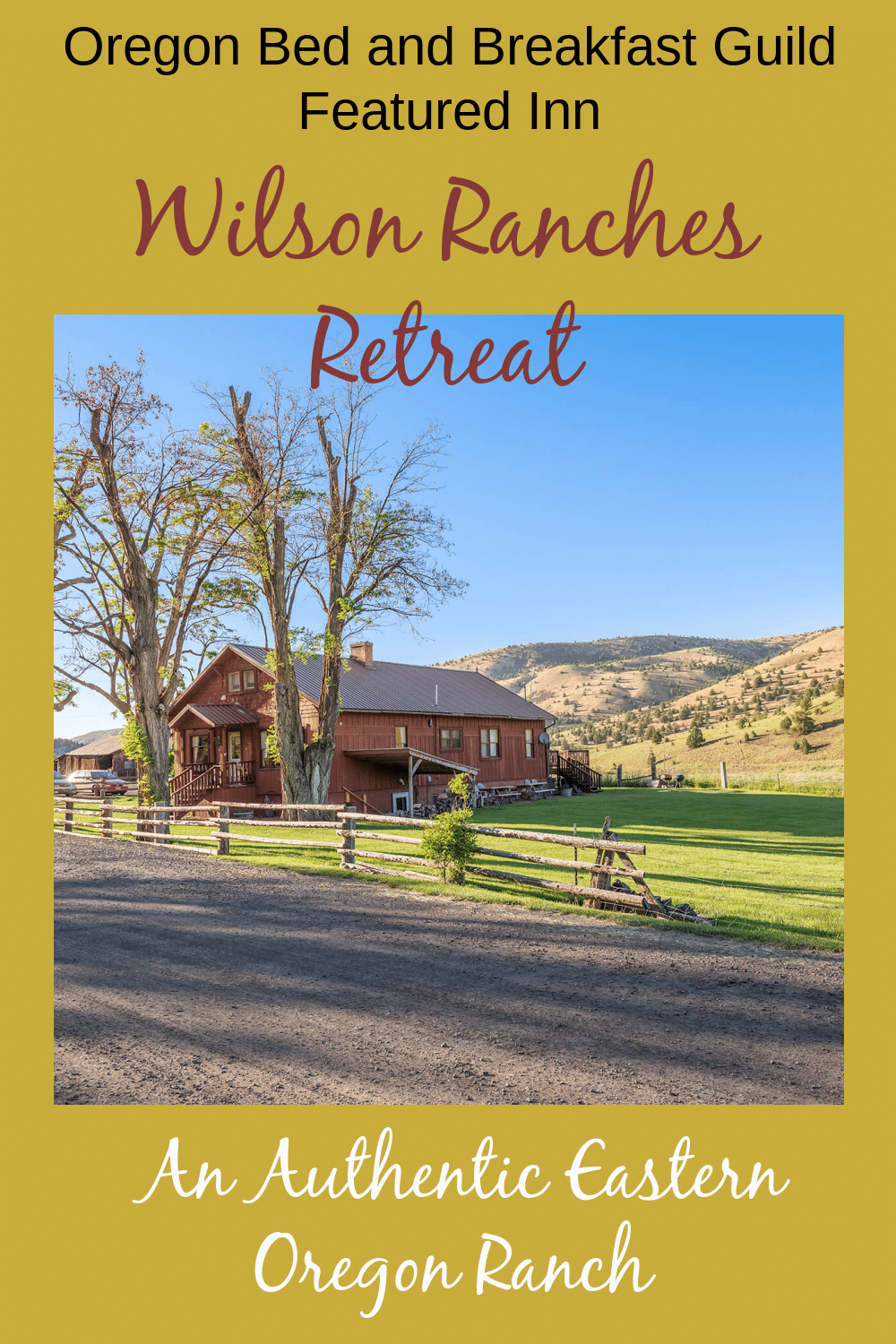 Pinterest pin of Wilson Ranches Retreat