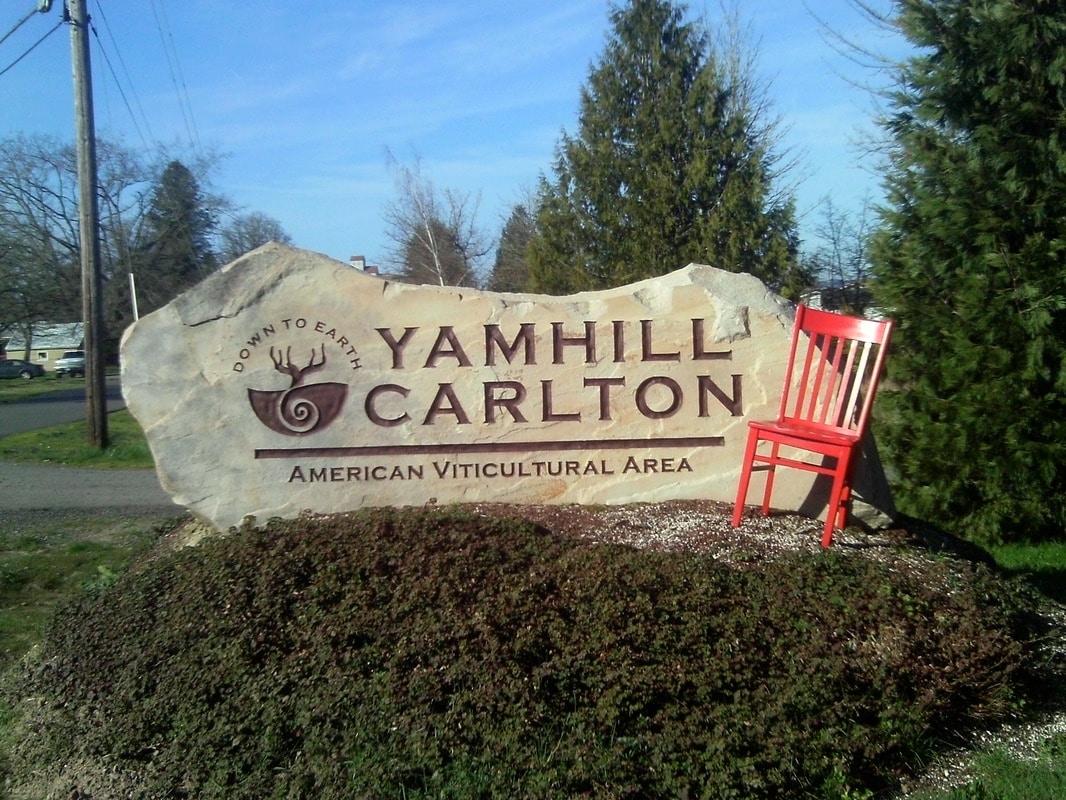 Yamhill Carlton AVA Welcome sign