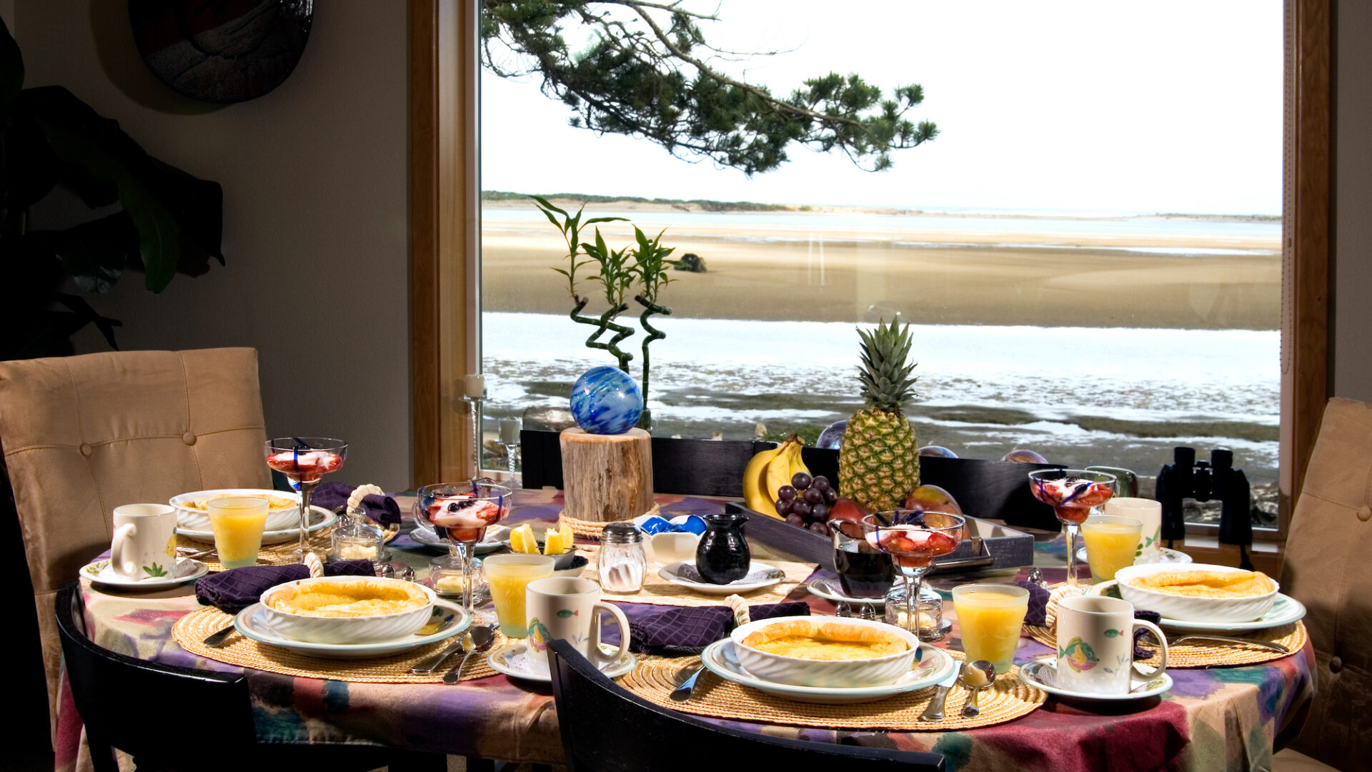 Breakfast with a view at Baywood Shores Bed and Breakfast