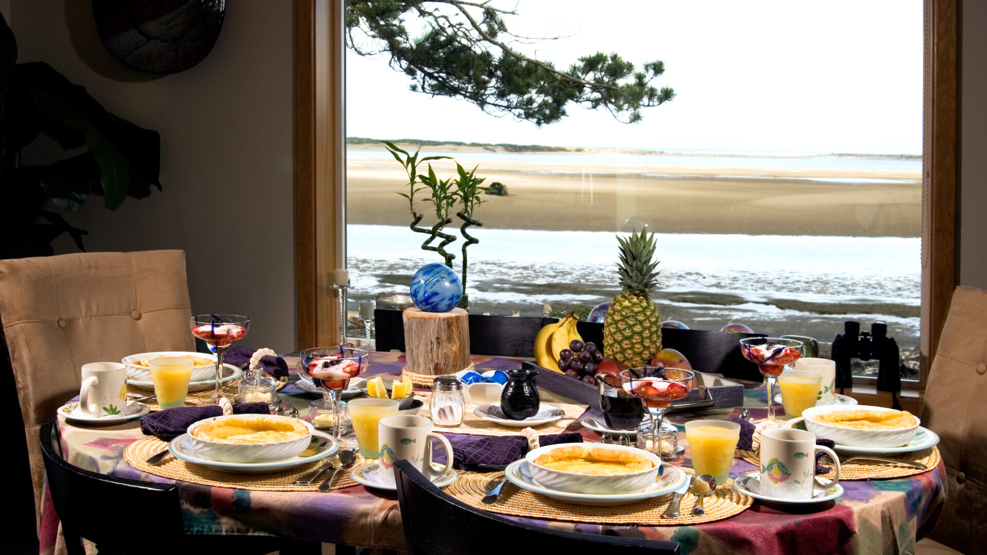 Breakfast with a view at Baywood Shores Bed and Breakfast