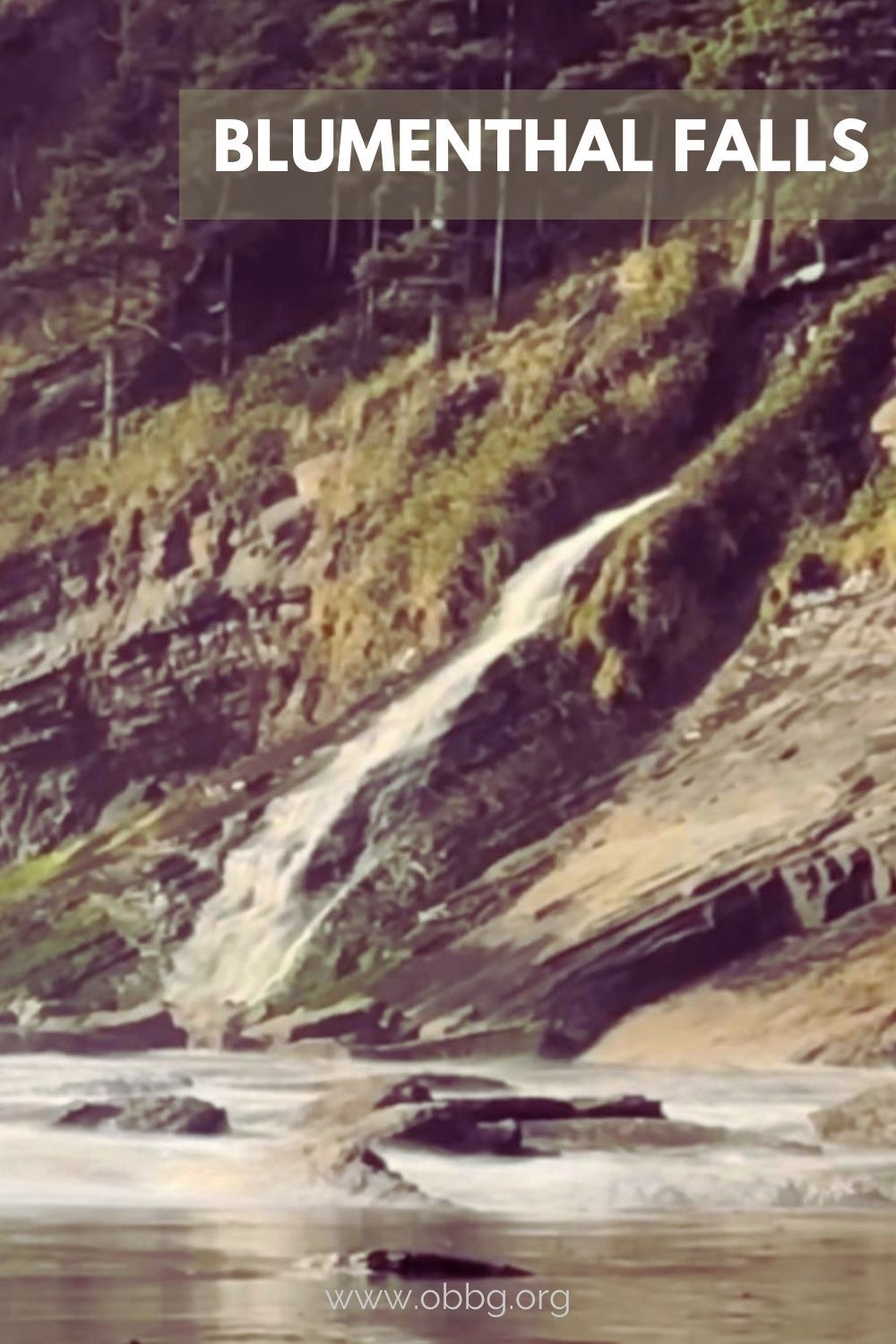 Blumenthal Falls along the oregon coast