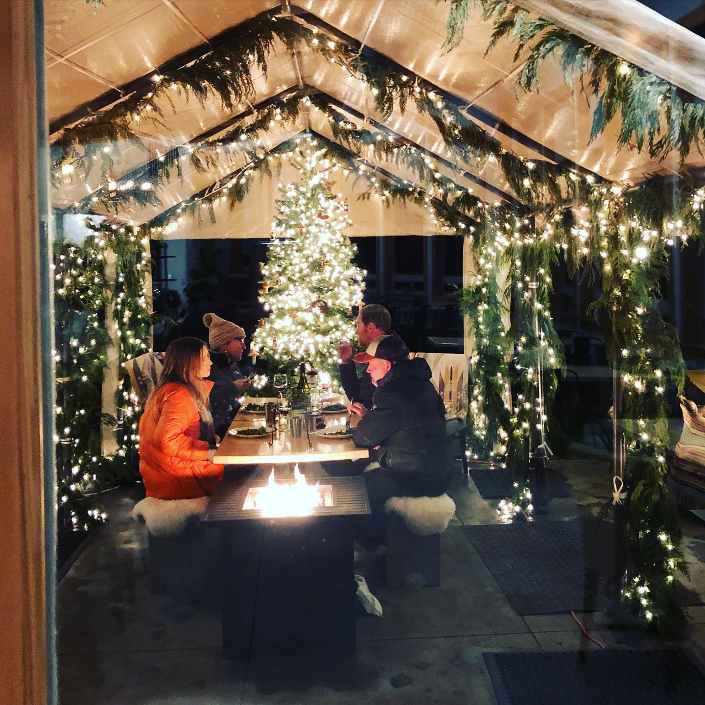 Enchanted Forest warming tents at Grateful Vineyards