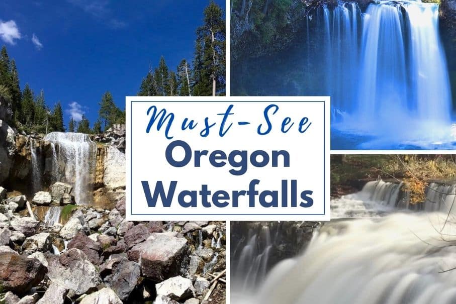 Banner collage of Must See Oregon Waterfalls