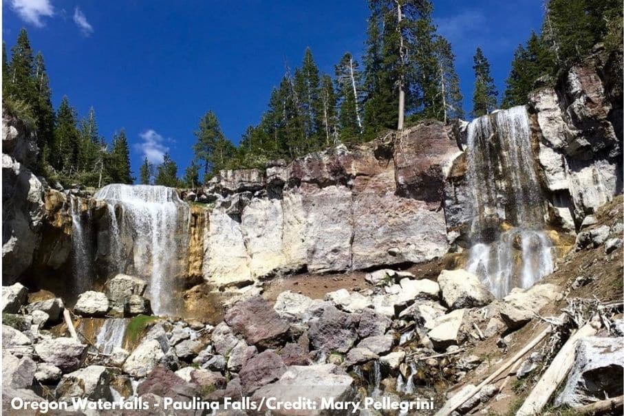 Paulina Falls and steep white cliffs