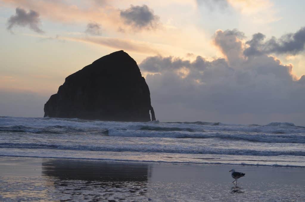 Chief Kiawanda Rock and Pacific city beach on the Oregon Coast