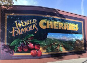 World Famous Cherries Mural in The Dalles Oregon